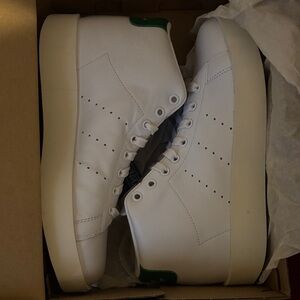 Adidas women’s  White Sneakers with Green Detail